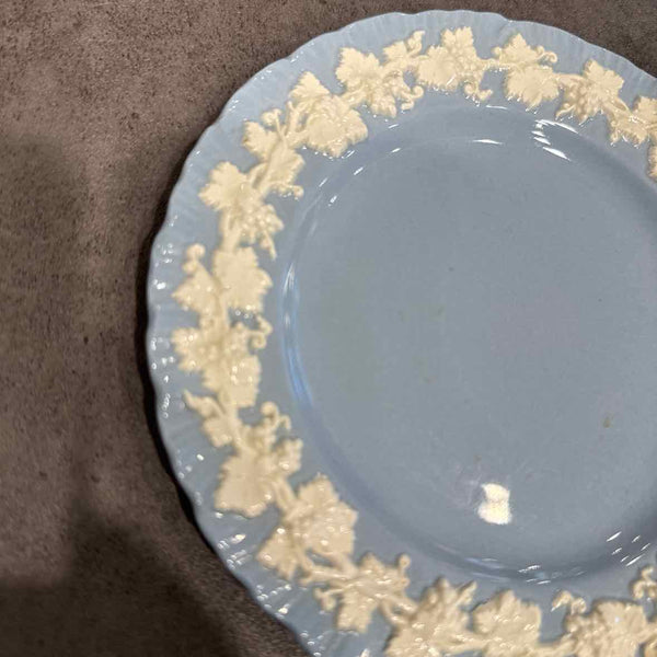 Wedgwood Blue Queenware Plate/Grape Design