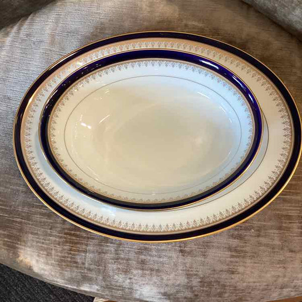 Blue/White Platter and Vegetable Bowl