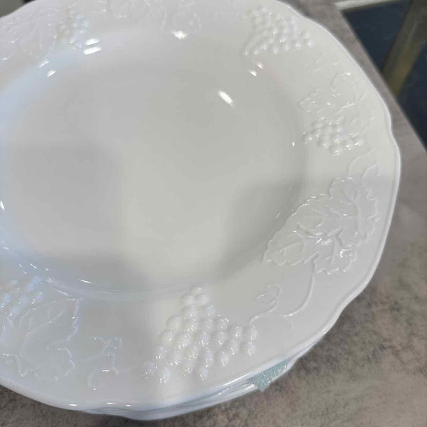 Milk Glass Plates/Grape Pattern