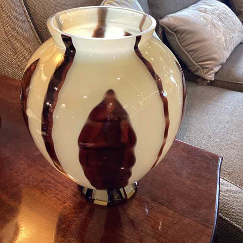 Beige & Brown Vase
