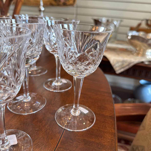 Set of 9 Gorham Crystal Wine Glasses with Short Stems