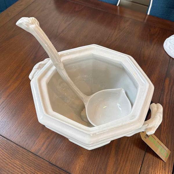 Red Cliff Ironstone Tureen With Ladle