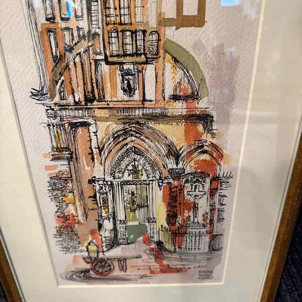 Watercolor of Gateway to St. Bartholomew