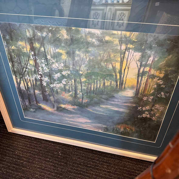 Framed "Dogwood Path" Print by Virginia Wood