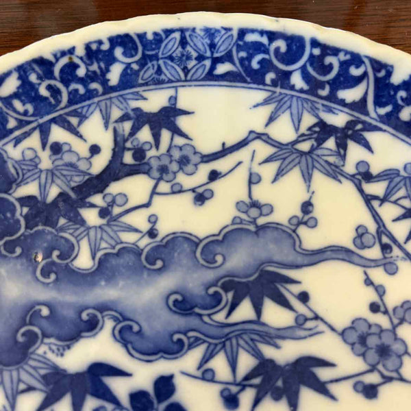 Blue/White Asian Scenic Plate