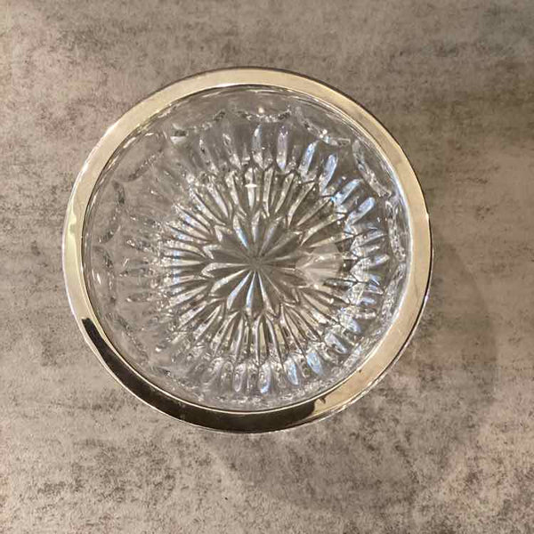 5 x 2" Crystal & Silverplate Bowl