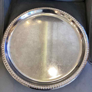 Silverplate Round Tray