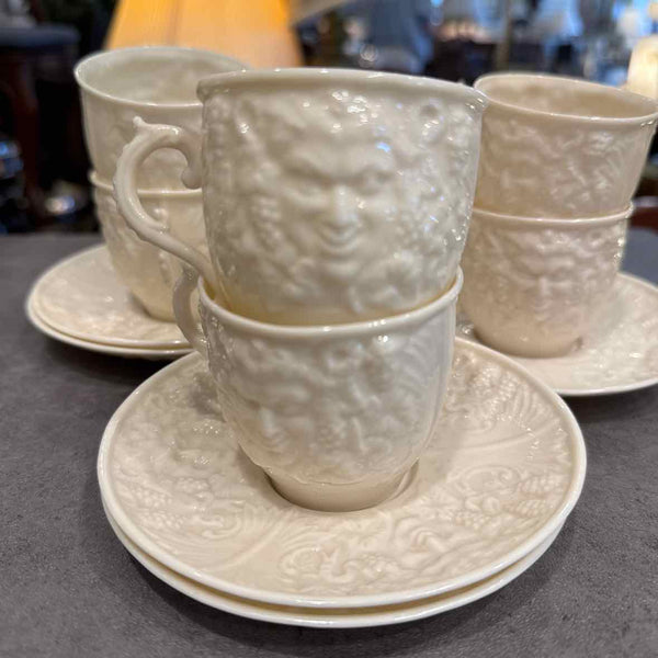 11 Piece Belleek Demitasse Cups And  Saucers