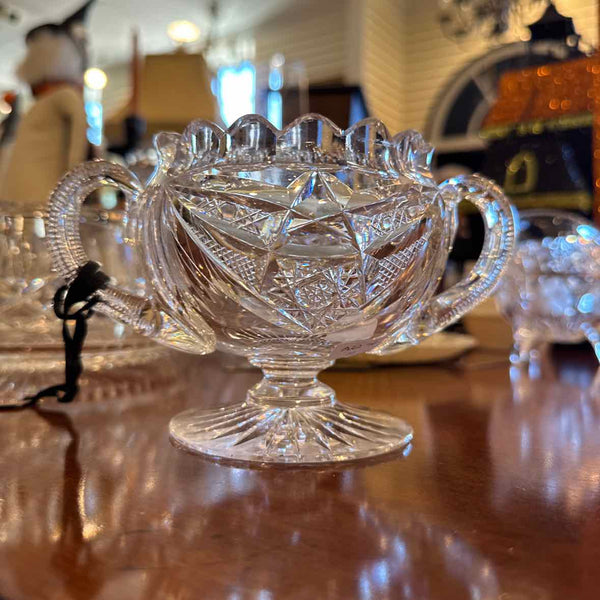 Pressed Glass Sugar Bowl