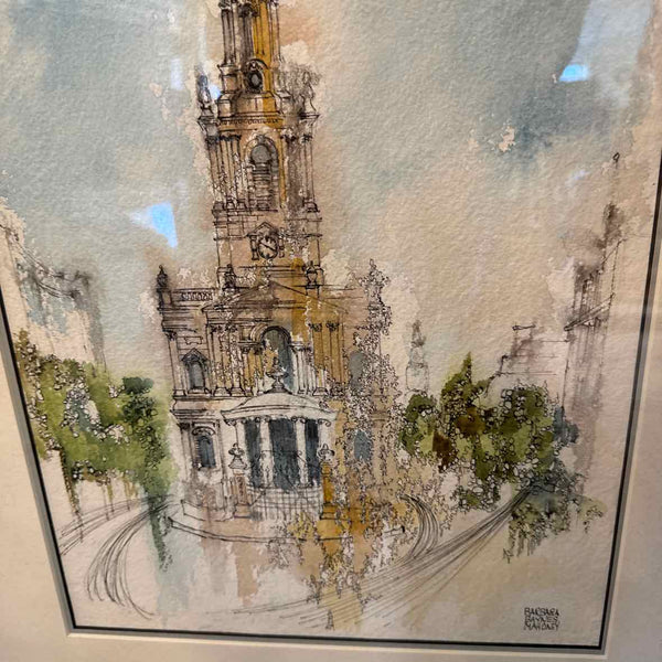 Watercolor of St. Mary-Le-Strand