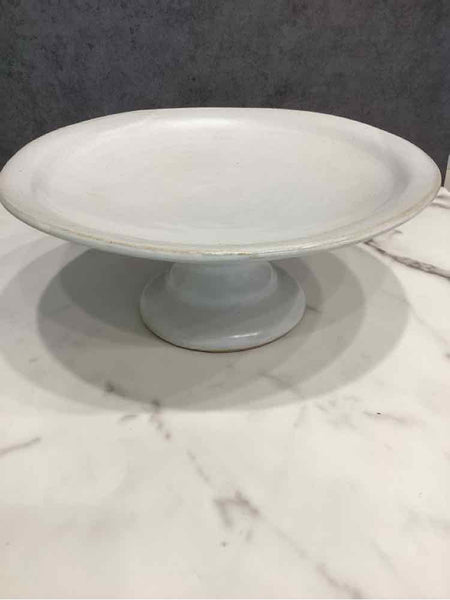 Cream Pottery Compote