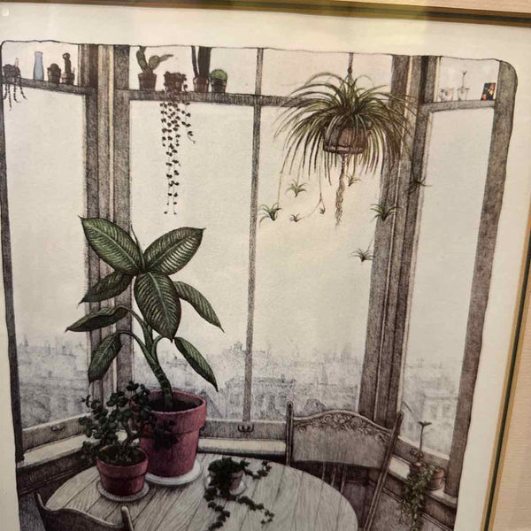 Framed Table With Flower