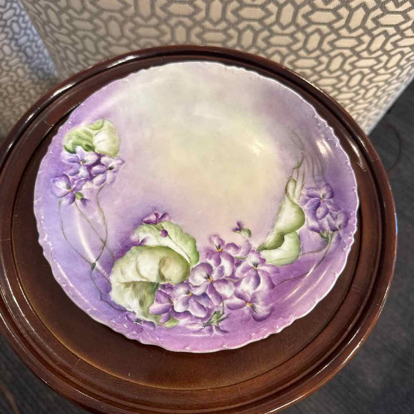 Printed Plate With Violets