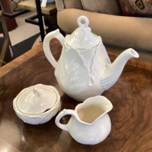 Ceramic Coffee Pot, Creamer & Sugar