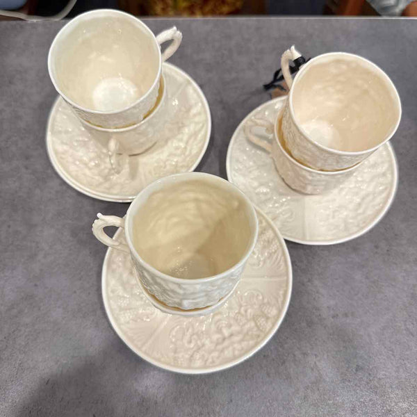 11 Piece Belleek Demitasse Cups And  Saucers