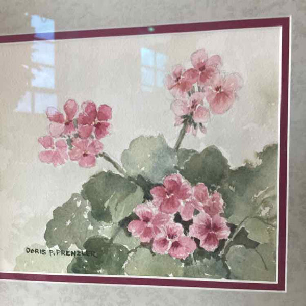 Geranium Watercolor by Doris P. Prenzler