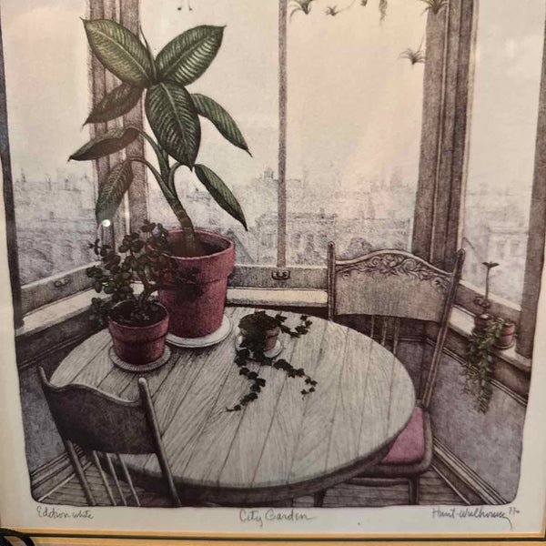 Framed Table With Flower