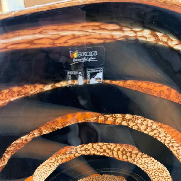 Brown & Black Glass Bowl
