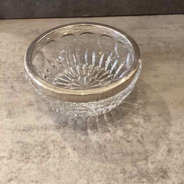5 x 2" Crystal & Silverplate Bowl