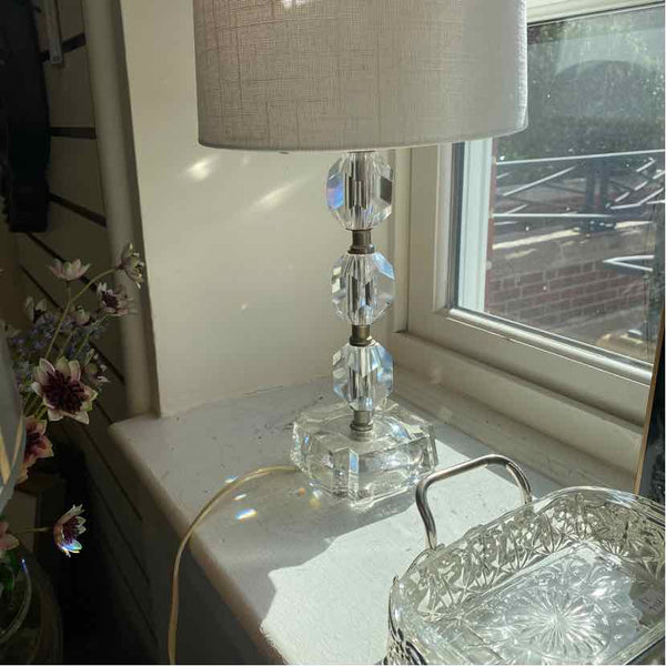 Pair of Glass Boudoir Lamps