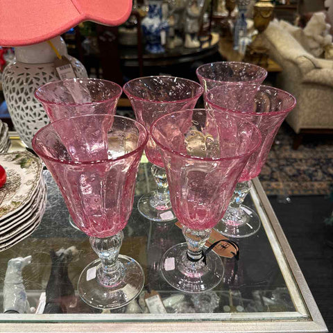 Pink Water Goblets