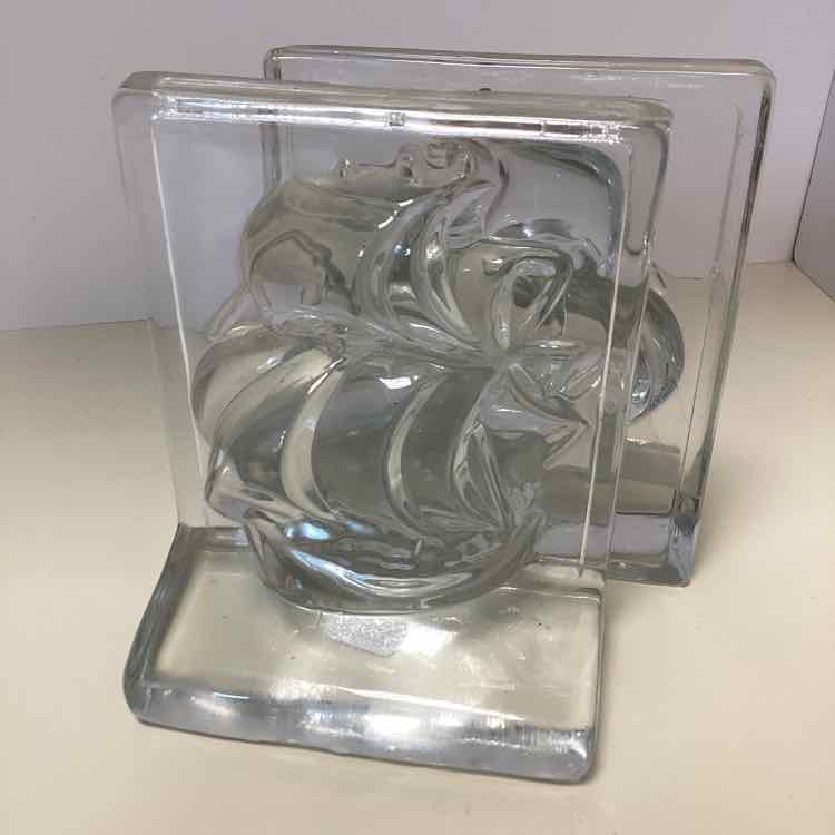 Viking Glass Nautical Bookends