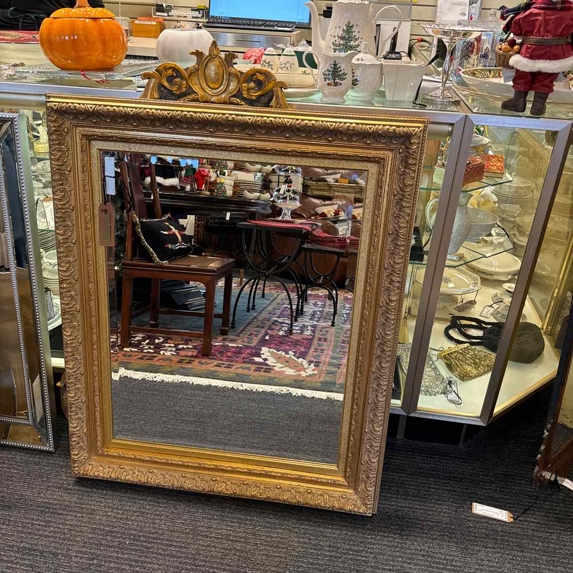 Ornate Gold Beveled Mirror