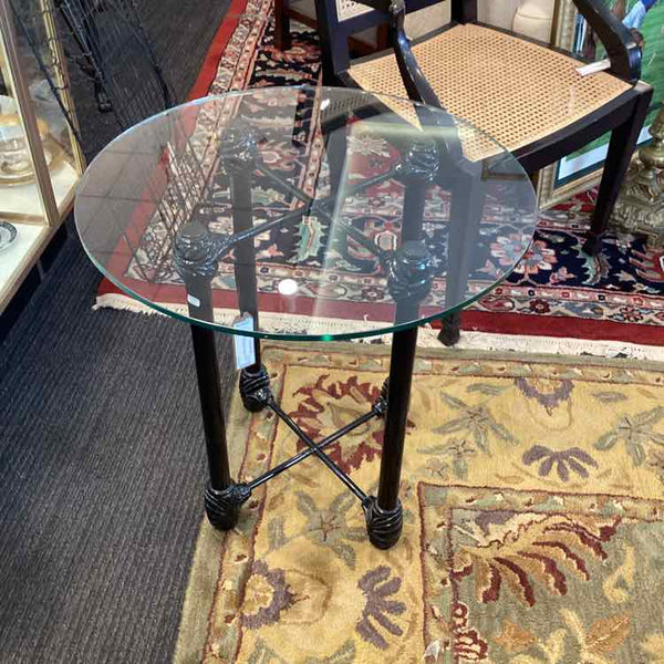 Black Iron And Glass Table