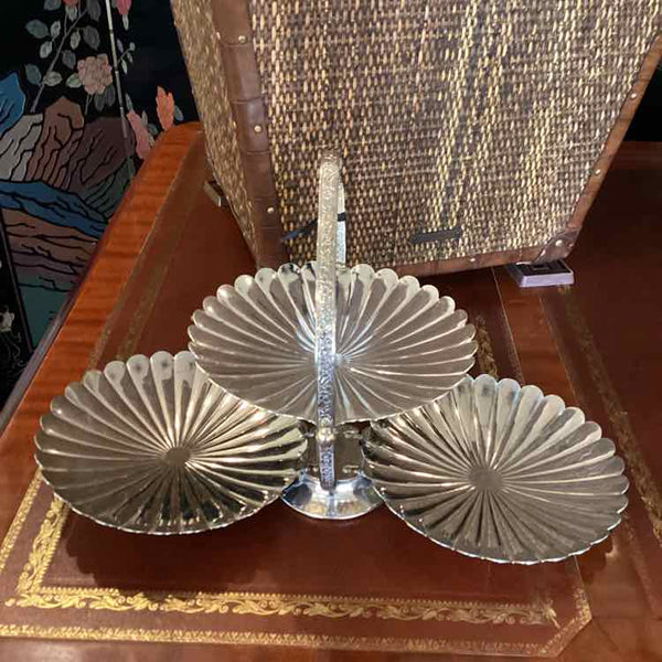 Vintage 3-Tier Folding Metal Server