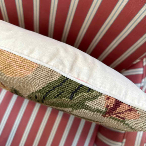 Needlepoint Floral Pillow