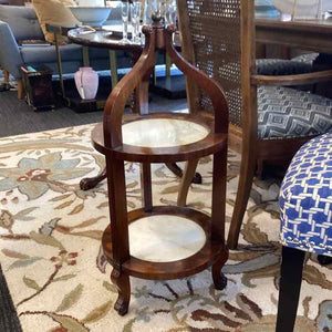 Antique Plate Server (Side Table) - 2 Marble Shelves