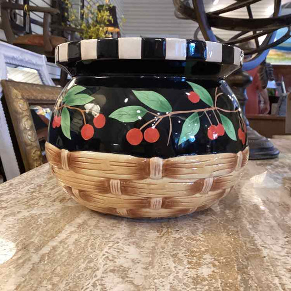 Ceramic Bowl With Cherries