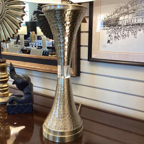 Pair Of Hammered Brass Lamps