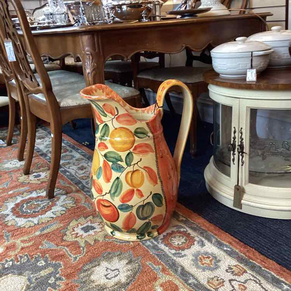Large Italian Hand Painted Pitcher