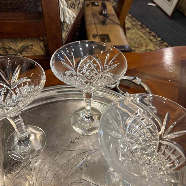 Seven Shannon Crystal Martini Glasses