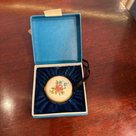 Halcyon Enamel Box With Flowers