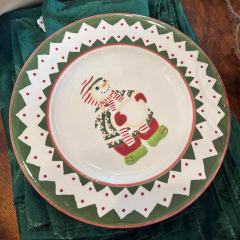 Block Christmas Plates