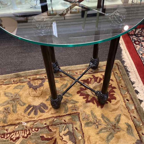 Black Iron And Glass Table