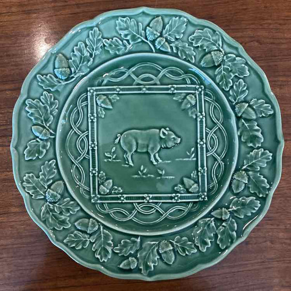 Bordallo Pinneiro Green Salad Plate w Pig