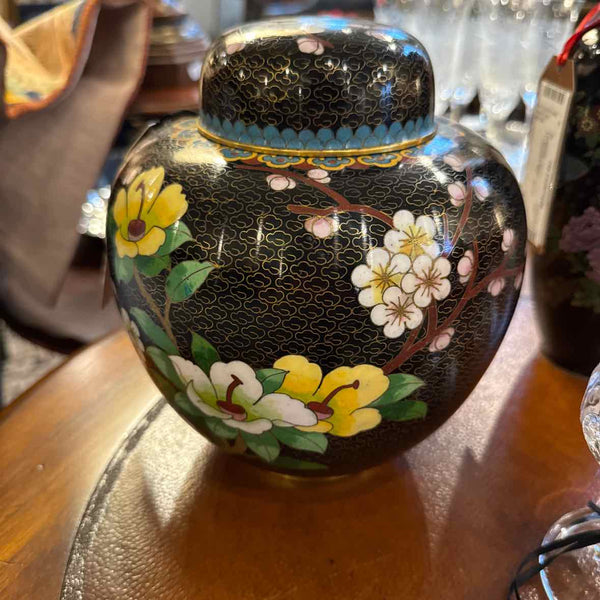 Cloisonne Floral Jar