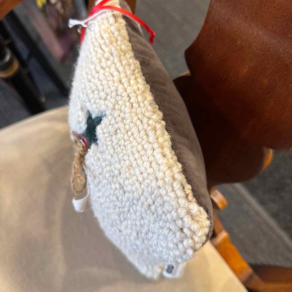 Needlepoint Plaid Christmas Tree Pillow