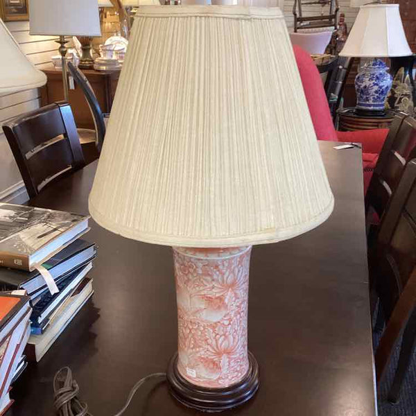 "As Is" Coral Chinoiserie Lamp