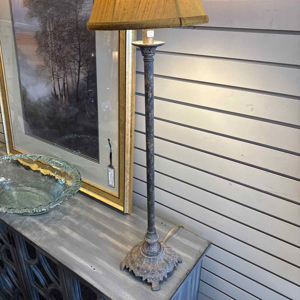 Pair of  Metal Buffet Lamps - Gold Shades