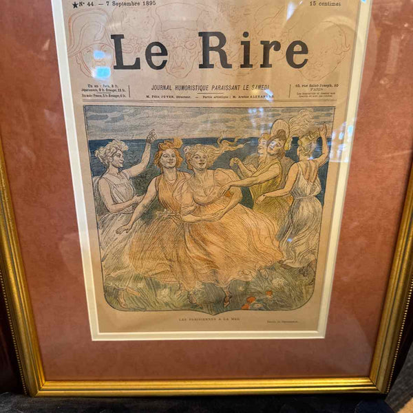 French Magazine Cover (Sept 1895) - Gold Frame