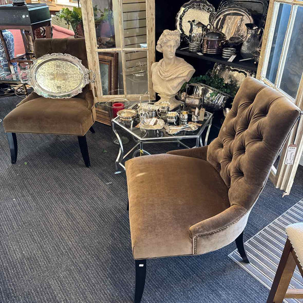 2 Tufted Back, Armless Chairs - Bernhardt