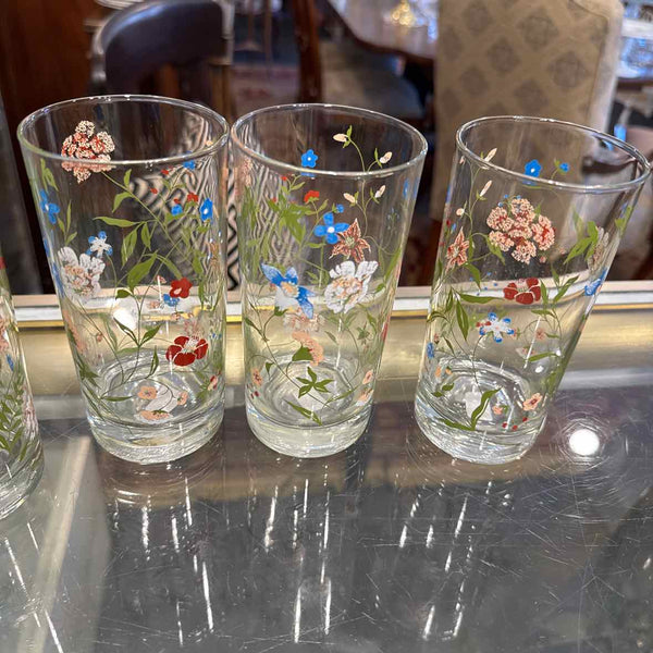 Set of 6 Floral Tumblers