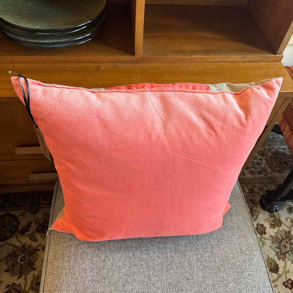 Peach And Gray Pillow