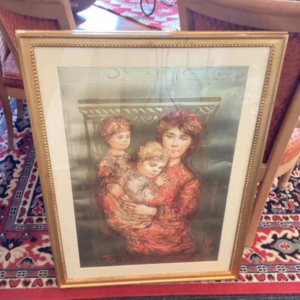 Mother with Child Print by Hibel