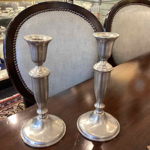 Pair Of Pewter Candlesticks