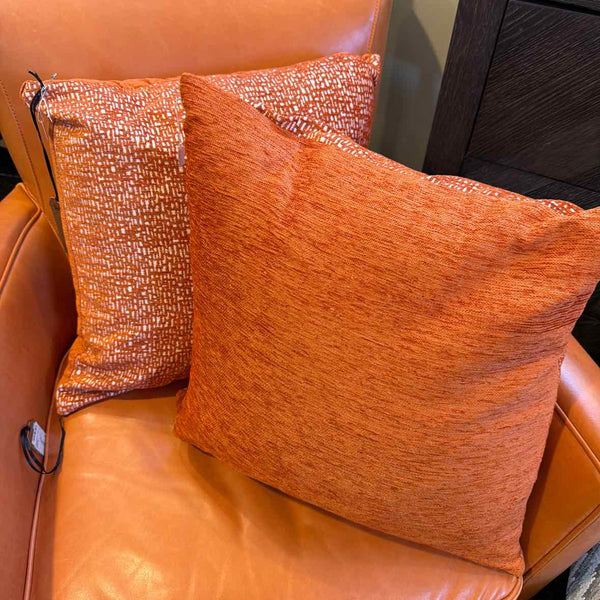 2 Orange Down Pillows